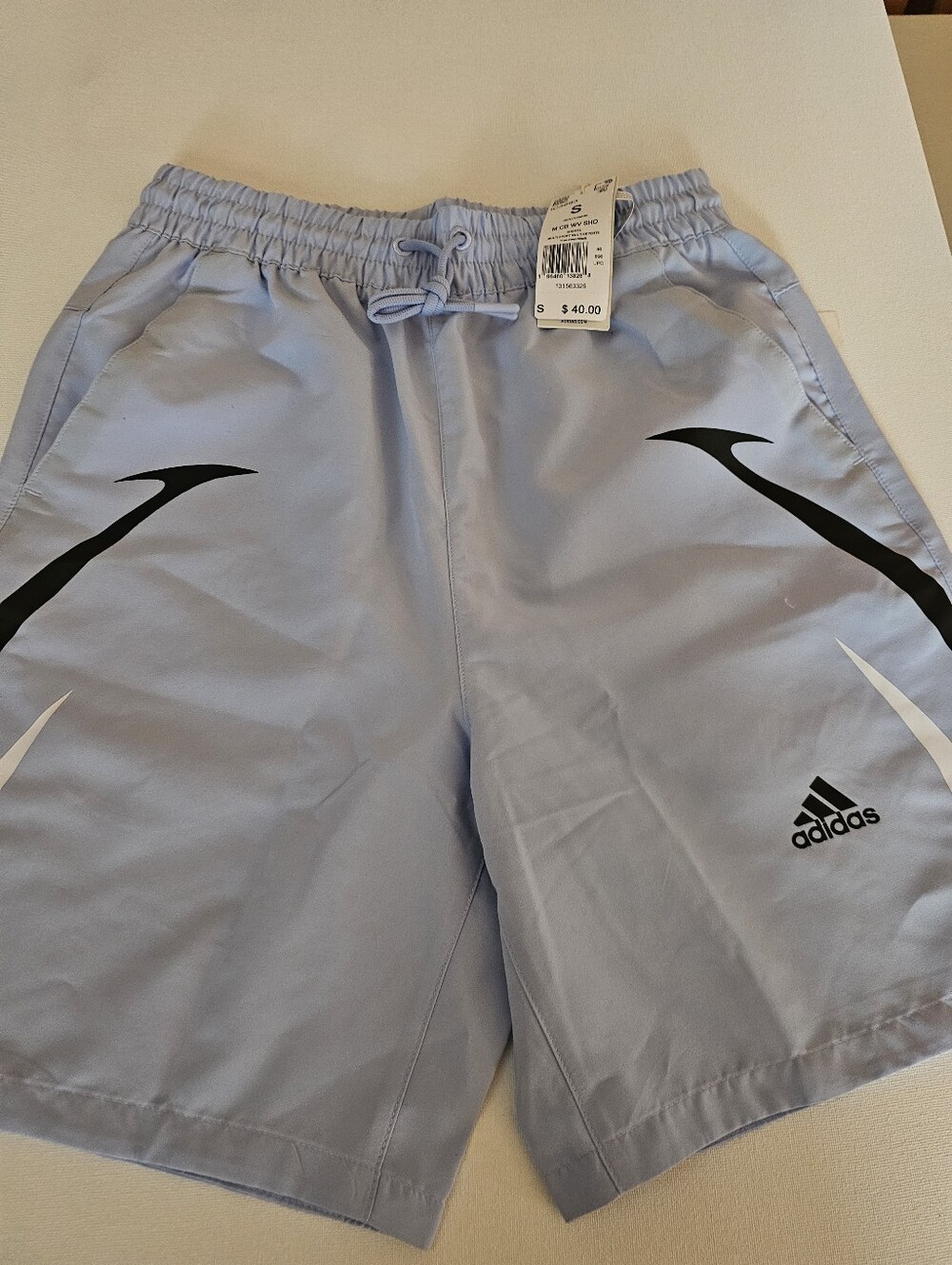 Adidas Originals  Shorts Light Blue/White Men's Size SM